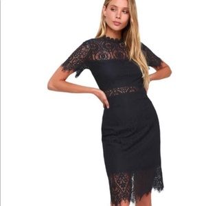 Lulu’s Black Lace Remarkable Dress